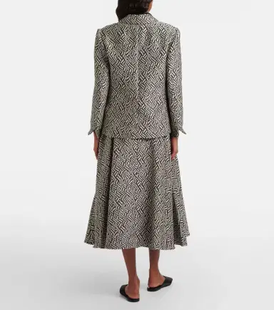 'S Max Mara Perle cotton-blend jacquard midi skirt | Thumbnail 2 'S Max Mara Perle cotton-blend jacquard midi skirt | Thumbnail 2