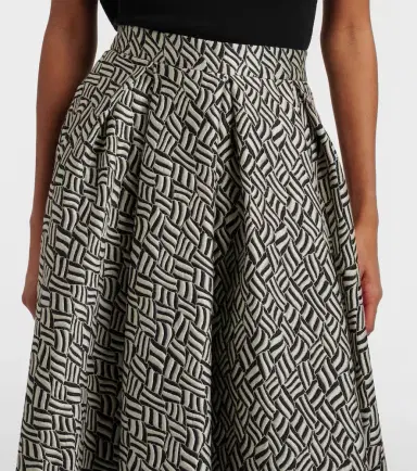 'S Max Mara Perle cotton-blend jacquard midi skirt | Thumbnail 4 'S Max Mara Perle cotton-blend jacquard midi skirt | Thumbnail 4
