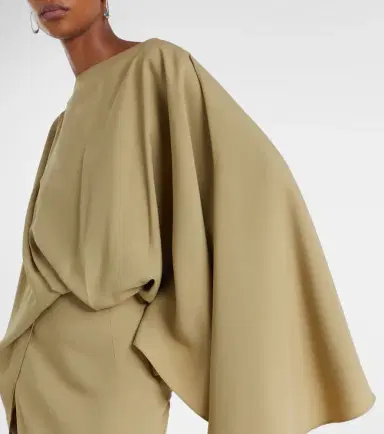 Taller Marmo Eolia draped crêpe cady gown | Thumbnail 3 Taller Marmo Eolia draped crêpe cady gown | Thumbnail 3