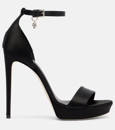 McQueen Jewel embellished satin platform sandals | Thumbnail 2 McQueen Jewel embellished satin platform sandals | Thumbnail 2