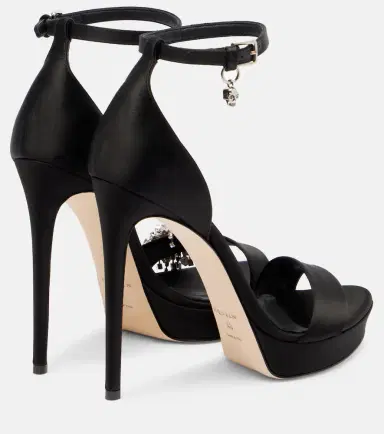 McQueen Jewel embellished satin platform sandals | Thumbnail 3 McQueen Jewel embellished satin platform sandals | Thumbnail 3