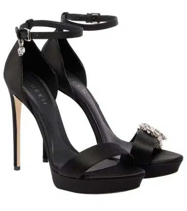 McQueen Jewel embellished satin platform sandals | Thumbnail 1 McQueen Jewel embellished satin platform sandals | Thumbnail 1