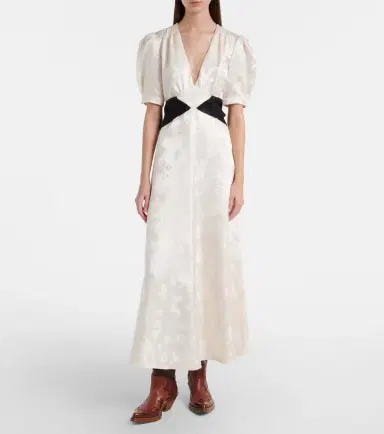 Gabriela Hearst Larkin floral silk midi dress | Thumbnail 3 Gabriela Hearst Larkin floral silk midi dress | Thumbnail 3