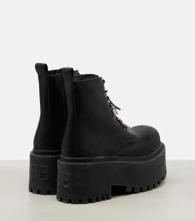 Balenciaga Embellished leather platform combat boots | Thumbnail 3 Balenciaga Embellished leather platform combat boots | Thumbnail 3