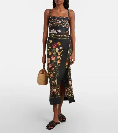 Agua by Agua Bendita Tierra floral linen beach cover-up | Thumbnail 4 Agua by Agua Bendita Tierra floral linen beach cover-up | Thumbnail 4