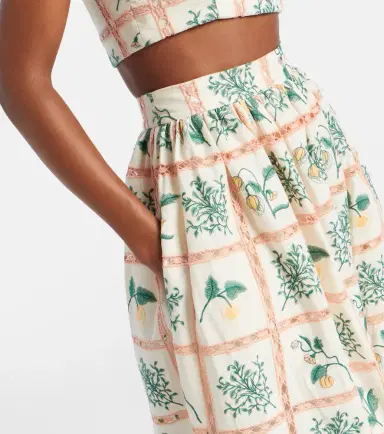 Agua by Agua Bendita Tangelo floral cotton maxi skirt | Thumbnail 2 Agua by Agua Bendita Tangelo floral cotton maxi skirt | Thumbnail 2