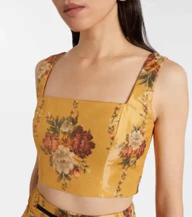 Agua by Agua Bendita Amanda floral cotton-blend crop top | Thumbnail 3 Agua by Agua Bendita Amanda floral cotton-blend crop top | Thumbnail 3
