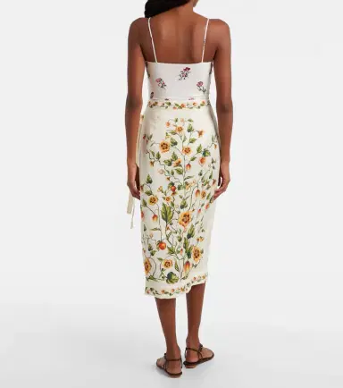 Agua by Agua Bendita Luna floral linen beach cover-up | Thumbnail 4 Agua by Agua Bendita Luna floral linen beach cover-up | Thumbnail 4