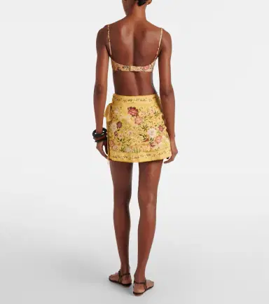 Agua by Agua Bendita Luna floral cotton and linen beach cover-up | Thumbnail 3 Agua by Agua Bendita Luna floral cotton and linen beach cover-up | Thumbnail 3