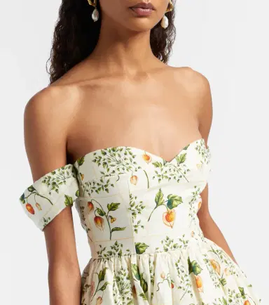 Agua by Agua Bendita Poesia off-shoulder linen minidress | Thumbnail 2 Agua by Agua Bendita Poesia off-shoulder linen minidress | Thumbnail 2