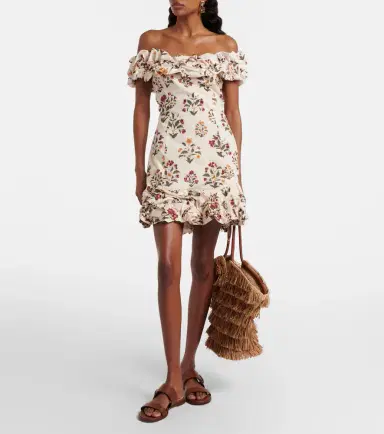Agua by Agua Bendita Floral ruffled cotton minidress | Thumbnail 2 Agua by Agua Bendita Floral ruffled cotton minidress | Thumbnail 2