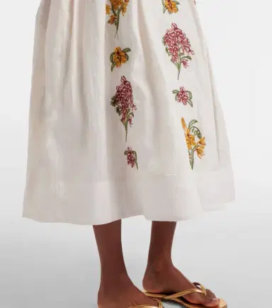 Agua by Agua Bendita Balsa Cordillera floral linen midi dress | Thumbnail 2 Agua by Agua Bendita Balsa Cordillera floral linen midi dress | Thumbnail 2