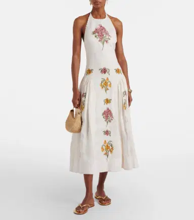 Agua by Agua Bendita Balsa Cordillera floral linen midi dress | Thumbnail 4 Agua by Agua Bendita Balsa Cordillera floral linen midi dress | Thumbnail 4