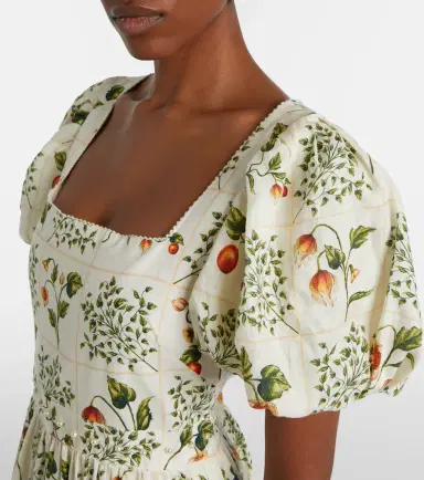 Agua by Agua Bendita Embellished printed linen midi dress | Thumbnail 4 Agua by Agua Bendita Embellished printed linen midi dress | Thumbnail 4