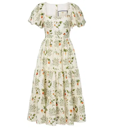 Agua by Agua Bendita Embellished printed linen midi dress | Thumbnail 1 Agua by Agua Bendita Embellished printed linen midi dress | Thumbnail 1