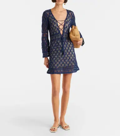 Anna Kosturova Bianca crochet cotton minidress | Thumbnail 5 Anna Kosturova Bianca crochet cotton minidress | Thumbnail 5