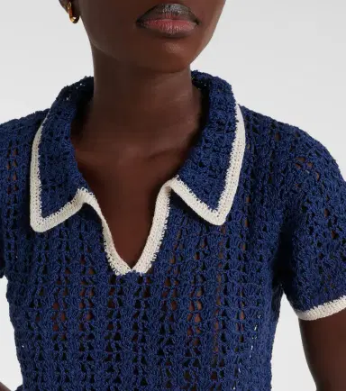 Anna Kosturova Crochet cotton polo shirt | Thumbnail 2 Anna Kosturova Crochet cotton polo shirt | Thumbnail 2