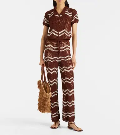Anna Kosturova Crochet cotton straight pants | Thumbnail 5 Anna Kosturova Crochet cotton straight pants | Thumbnail 5