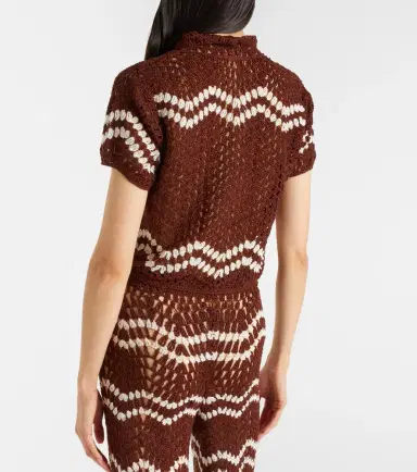 Anna Kosturova Crochet cropped cotton top | Thumbnail 4 Anna Kosturova Crochet cropped cotton top | Thumbnail 4