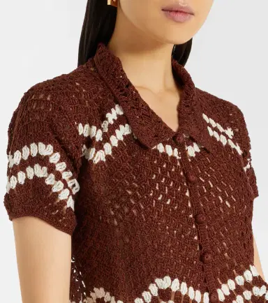 Anna Kosturova Crochet cropped cotton top | Thumbnail 5 Anna Kosturova Crochet cropped cotton top | Thumbnail 5