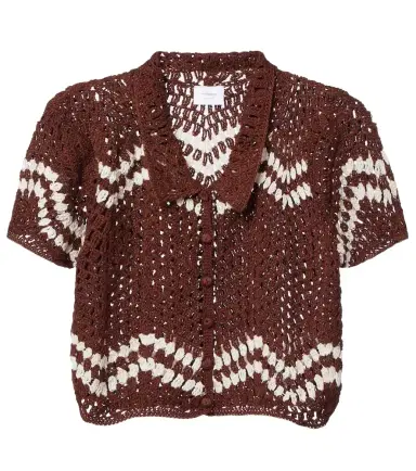 Anna Kosturova Crochet cropped cotton top | Thumbnail 1 Anna Kosturova Crochet cropped cotton top | Thumbnail 1