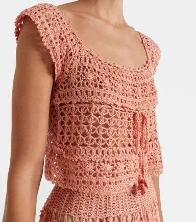 Anna Kosturova Deauville crochet cotton crop top | Thumbnail 4 Anna Kosturova Deauville crochet cotton crop top | Thumbnail 4