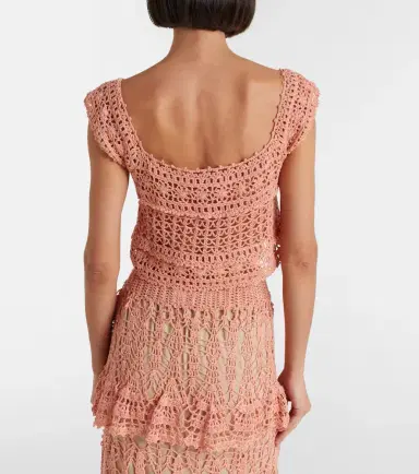 Anna Kosturova Deauville crochet cotton crop top | Thumbnail 5 Anna Kosturova Deauville crochet cotton crop top | Thumbnail 5