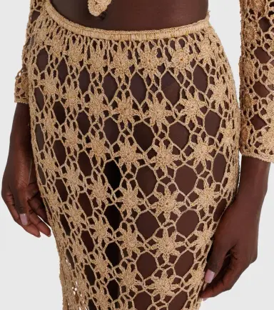Anna Kosturova Bella Rosette crochet cotton midi skirt | Thumbnail 3 Anna Kosturova Bella Rosette crochet cotton midi skirt | Thumbnail 3