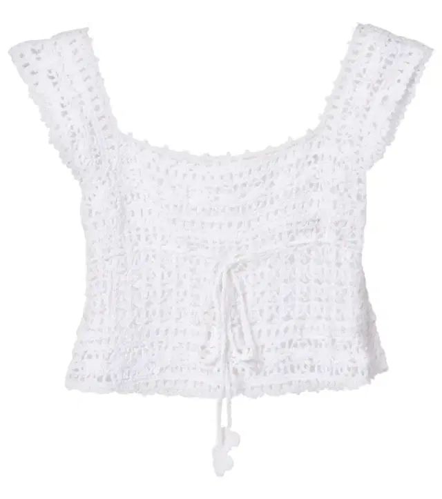 Deauville crochet cotton crop top Deauville crochet cotton crop top