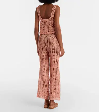 Anna Kosturova Crochet cotton wide-leg pants | Thumbnail 2 Anna Kosturova Crochet cotton wide-leg pants | Thumbnail 2