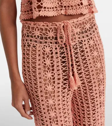 Anna Kosturova Crochet cotton wide-leg pants | Thumbnail 3 Anna Kosturova Crochet cotton wide-leg pants | Thumbnail 3