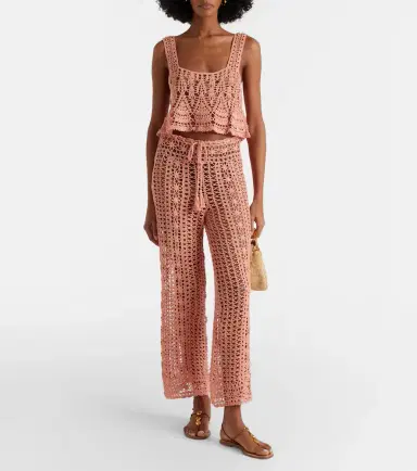 Anna Kosturova Crochet cotton wide-leg pants | Thumbnail 5 Anna Kosturova Crochet cotton wide-leg pants | Thumbnail 5