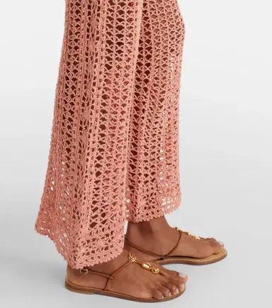 Anna Kosturova Crochet cotton wide-leg pants | Thumbnail 6 Anna Kosturova Crochet cotton wide-leg pants | Thumbnail 6