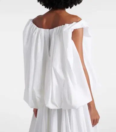 Jacquemus Lavande gathered off-shoulder cotton-blend top | Thumbnail 2 Jacquemus Lavande gathered off-shoulder cotton-blend top | Thumbnail 2
