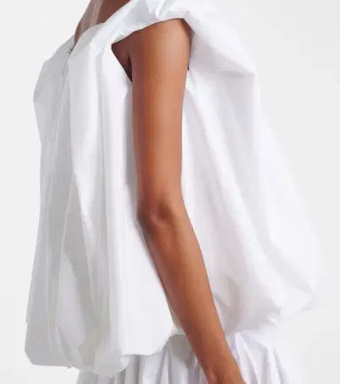 Jacquemus Lavande gathered off-shoulder cotton-blend top | Thumbnail 3 Jacquemus Lavande gathered off-shoulder cotton-blend top | Thumbnail 3