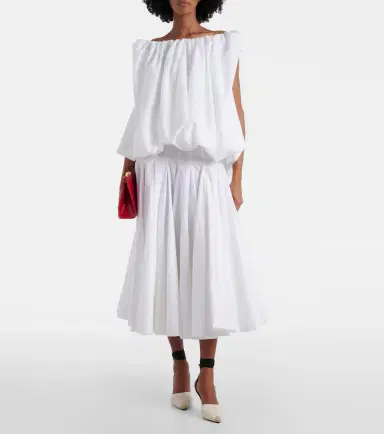 Jacquemus Lavande gathered off-shoulder cotton-blend top | Thumbnail 4 Jacquemus Lavande gathered off-shoulder cotton-blend top | Thumbnail 4