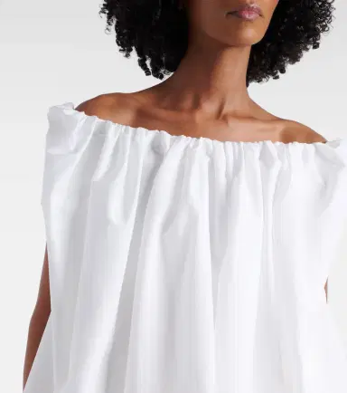 Jacquemus Lavande gathered off-shoulder cotton-blend top | Thumbnail 5 Jacquemus Lavande gathered off-shoulder cotton-blend top | Thumbnail 5