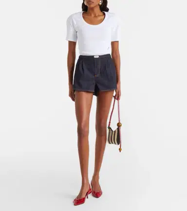 Jacquemus Logo denim shorts | Thumbnail 4 Jacquemus Logo denim shorts | Thumbnail 4