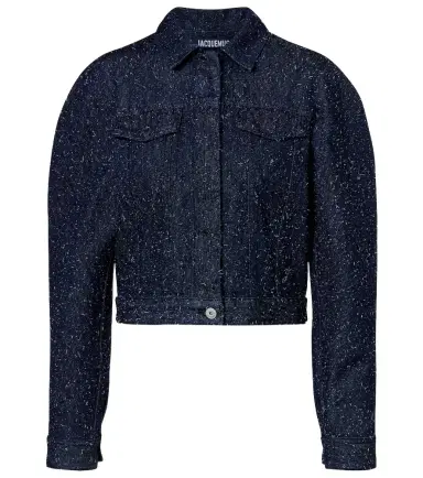 Jacquemus Ovalo de-Nîmes embroidered denim jacket | Thumbnail 1 Jacquemus Ovalo de-Nîmes embroidered denim jacket | Thumbnail 1