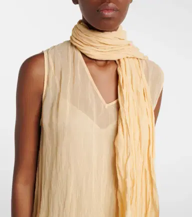 Plan C Scarf-detail cotton-blend maxi dress | Thumbnail 3 Plan C Scarf-detail cotton-blend maxi dress | Thumbnail 3