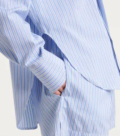 Plan C Scarf-detail striped cotton shirt | Thumbnail 2 Plan C Scarf-detail striped cotton shirt | Thumbnail 2