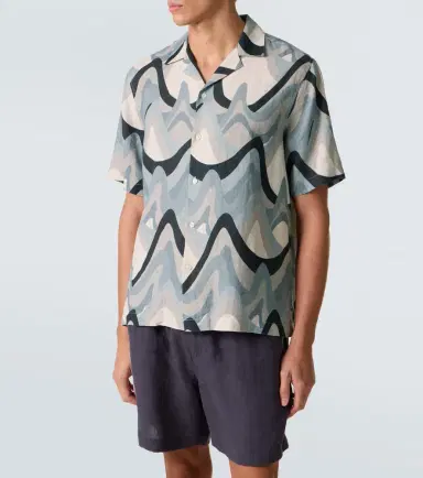 Frescobol Carioca Roberto printed linen bowling shirt | Thumbnail 5 Frescobol Carioca Roberto printed linen bowling shirt | Thumbnail 5