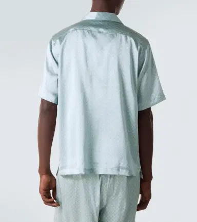 Frescobol Carioca Roberto printed silk bowling shirt | Thumbnail 3 Frescobol Carioca Roberto printed silk bowling shirt | Thumbnail 3