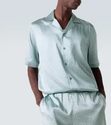 Frescobol Carioca Roberto printed silk bowling shirt | Thumbnail 4 Frescobol Carioca Roberto printed silk bowling shirt | Thumbnail 4