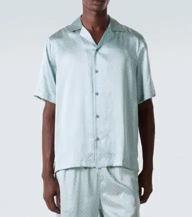 Frescobol Carioca Roberto printed silk bowling shirt | Thumbnail 5 Frescobol Carioca Roberto printed silk bowling shirt | Thumbnail 5