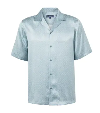 Frescobol Carioca Roberto printed silk bowling shirt | Thumbnail 1 Frescobol Carioca Roberto printed silk bowling shirt | Thumbnail 1