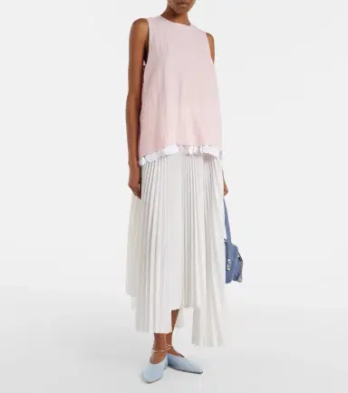 Plan C Plissé asymmetric muslin maxi skirt | Thumbnail 5 Plan C Plissé asymmetric muslin maxi skirt | Thumbnail 5