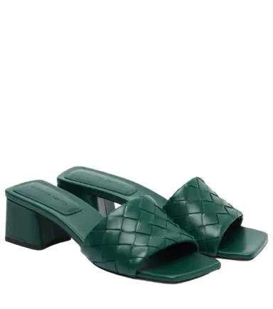 Bottega Veneta Parco Intrecciato leather mules | Thumbnail 1 Bottega Veneta Parco Intrecciato leather mules | Thumbnail 1