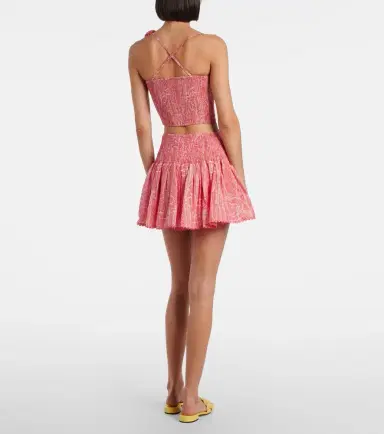 Poupette St Barth Colleen printed cotton-blend lamé miniskirt | Thumbnail 2 Poupette St Barth Colleen printed cotton-blend lamé miniskirt | Thumbnail 2