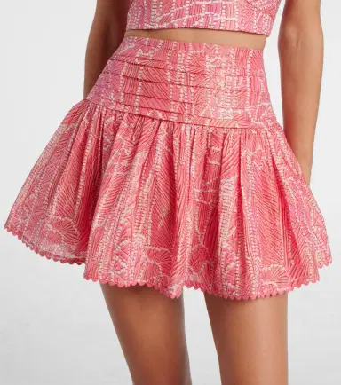 Poupette St Barth Colleen printed cotton-blend lamé miniskirt | Thumbnail 3 Poupette St Barth Colleen printed cotton-blend lamé miniskirt | Thumbnail 3